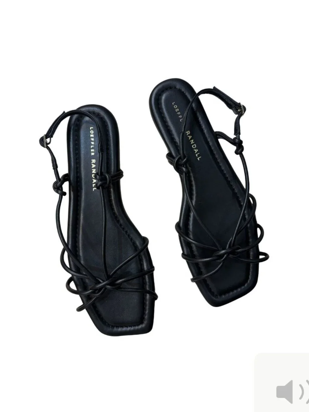 Loeffler Randall Karly Black Leather Strappy Sandal NEW $250 Sz 7.5 - Picture 4 of 4